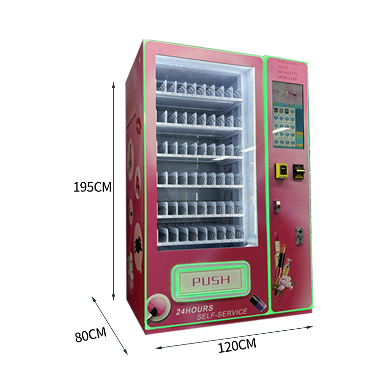 Europe Popular Cosmetics Design pink Lash Vending Machine with Card Reader and Large Hair Beauty Vending Machine