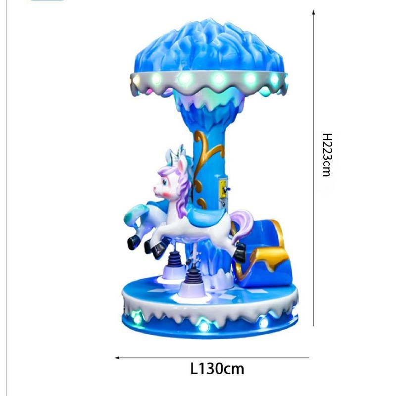 Three-person Ice Cream-shaped Merry-go-round Commercial Arcade Mall Equipment Coin-operated Amusement Park Game
