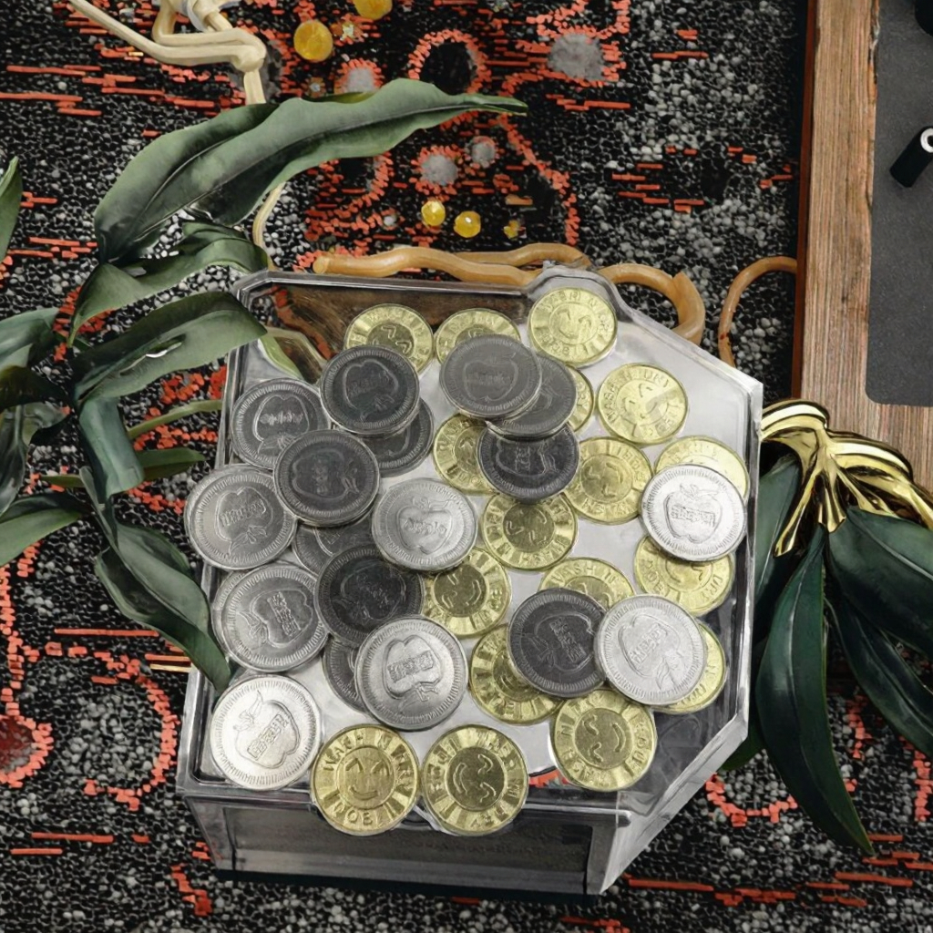 Custom Stainless Steel Arcade Tokens | Engraved Logo Game Coins for Amusement Parks and Game Centers