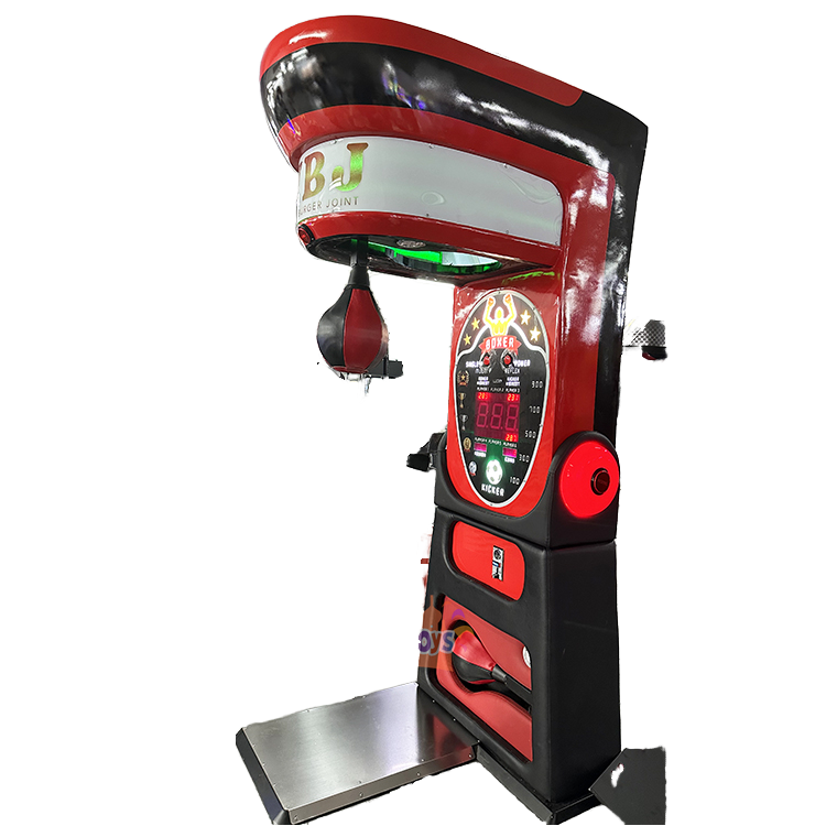 Coin Operated Boxing Punch Machine Arcade Strength Tester Heavy Duty Boxer Game Equipment for Bar Gym Amusement Center