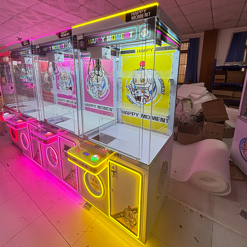 NINIX Happy Moment Themed Arcade Claw Machine Coin-Operated Prize Game Kids 6 Durable Plastic Acrylic Construction Universal