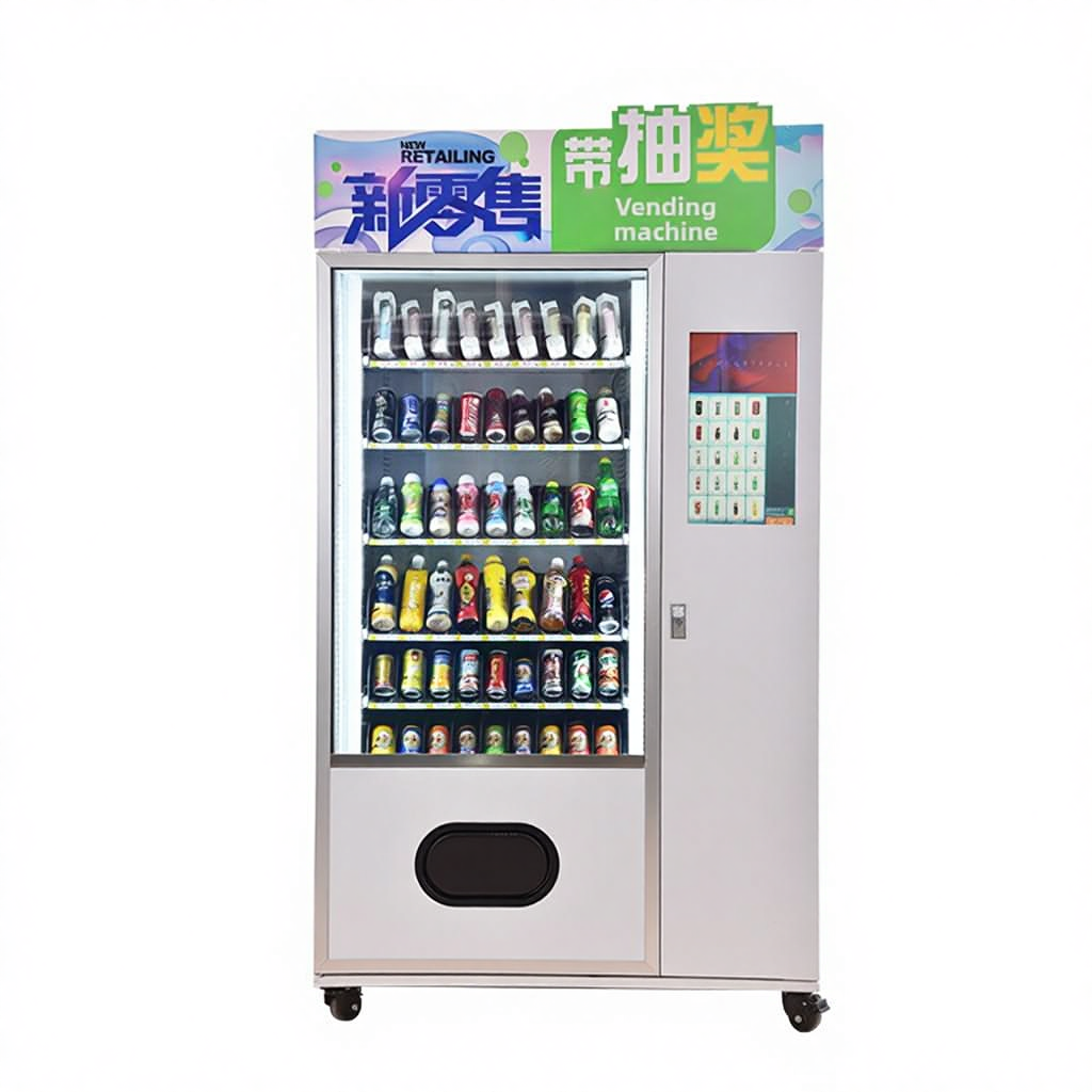 Smartphone Payment Remote Operation Fully Automatic Commercial Unmanned Beverage Vending Machine