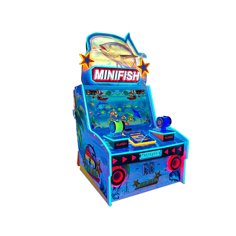 Ocean Theme Mini Fish Arcade Shooting Game Machine Kids Ticket Redemption Interactive Fishing Simulator Coin Operated Equipment