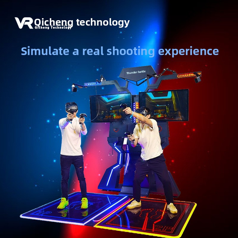 Virtual Reality Shooting Arcade Game Equipment with Motion Sensing for 2 People