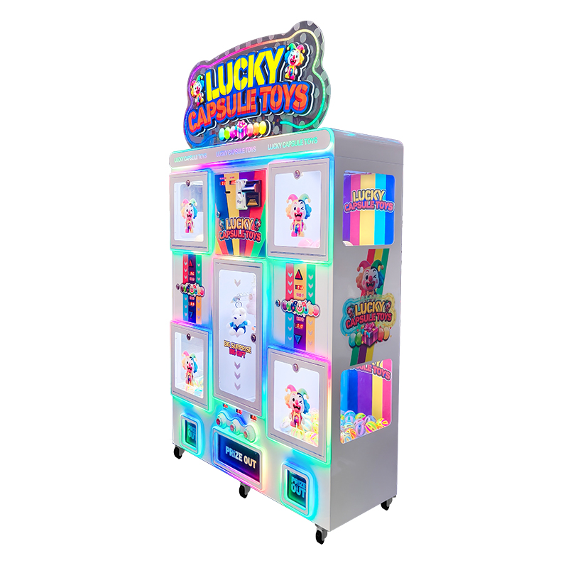 Lucky Capsule Toys Multi-Compartment Commercial Vending Machine Colorful LED Lighted Automatic Toy Dispensing Equipment Metal