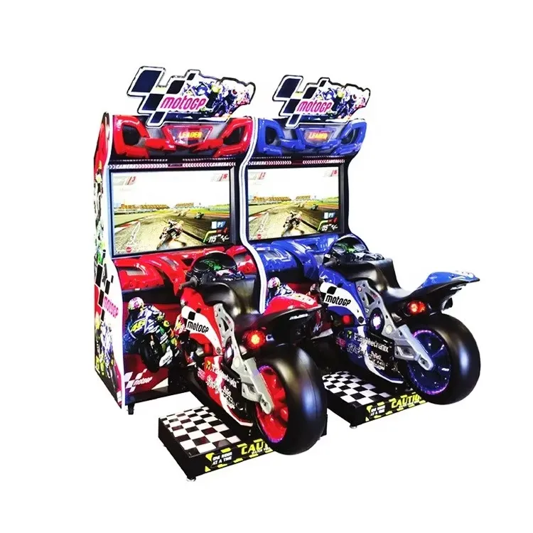 NINIX Model 097 Coin Operated Motorcycle & Car Racing Game Machine 220V Metal & Plastic for Ages >6 Years Customizable