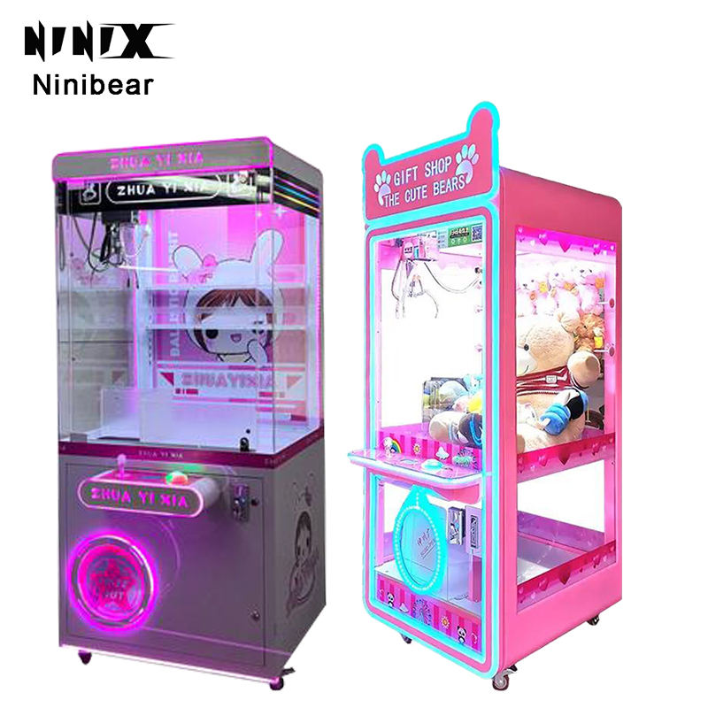 Rainbow Mini Crane Machine 8 Mini and Challenger Push Hand Forge Claw Stone Complement Prize They Type