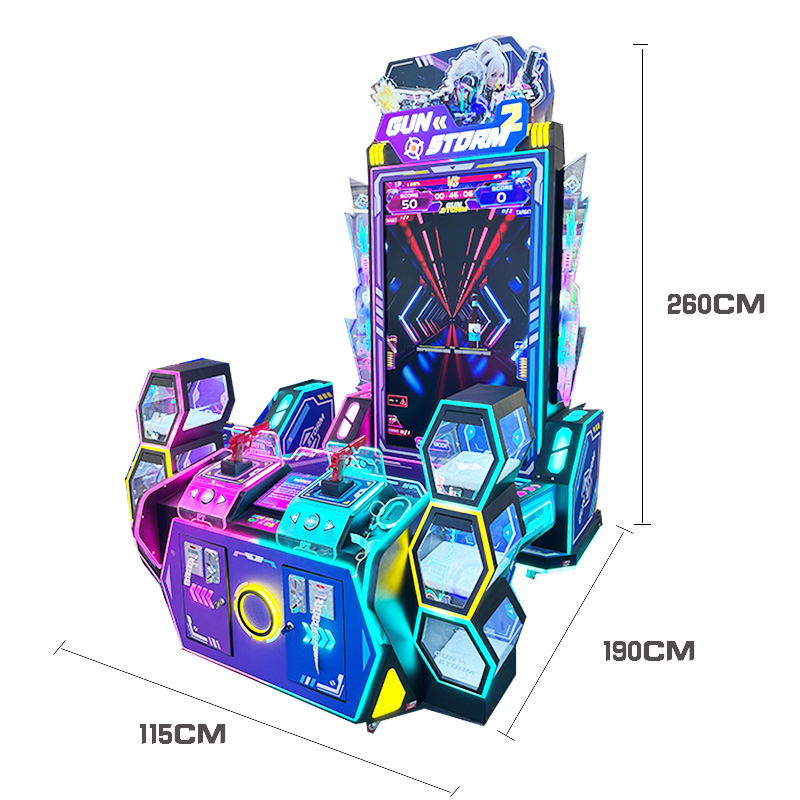 Gun Storm 2 Dual Control Arcade Shooting Game Console Stunning Visuals & Exciting Missions for Coin Operated Recreation Spots
