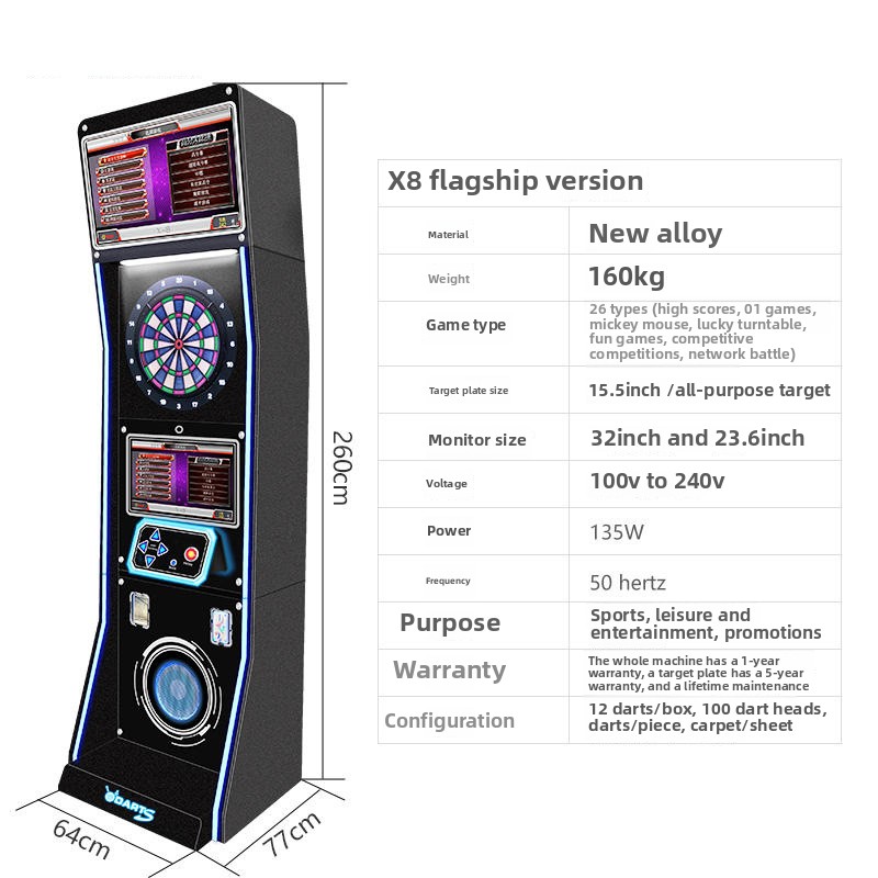 The Most Popular Arcade Coin-operated X8 Flagship Edition Smart Touchscreen Darts Casual Entertainment Game Console