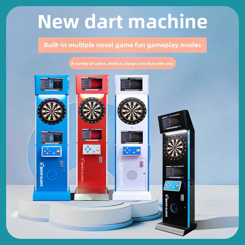 Coin Operated Plastic Electronic Dart Vending Machine Arcade LED Soft Tip Darts Game Board 18
