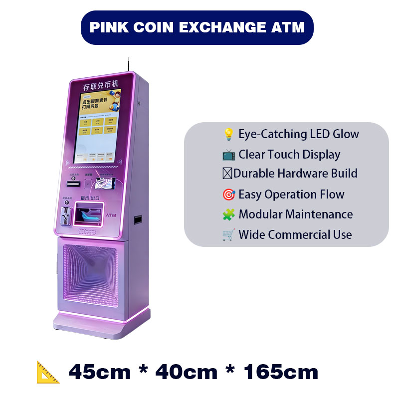 Ninix Commercial Self-Service Interactive Terminal LED Glow Clear Touch Display Metal Stainless Steel EU/US/UK/AU Plug Gaming