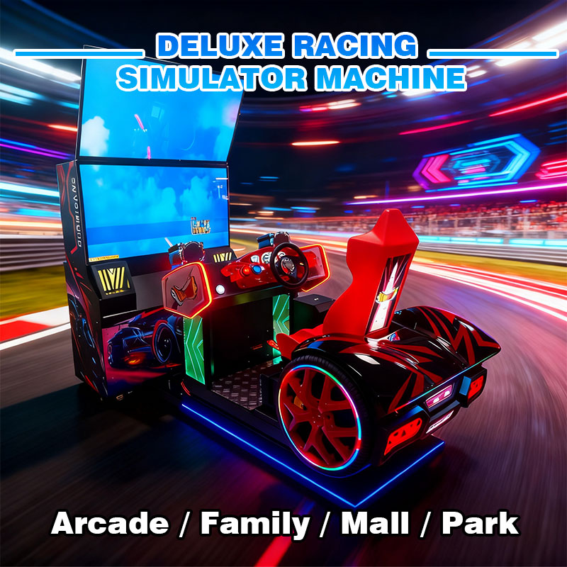 NINIX Deluxe Racing Simulator Machine Electric Driving Arcade Game Motion Seat Steering Wheel Equipment Mall Family Park 1 Year