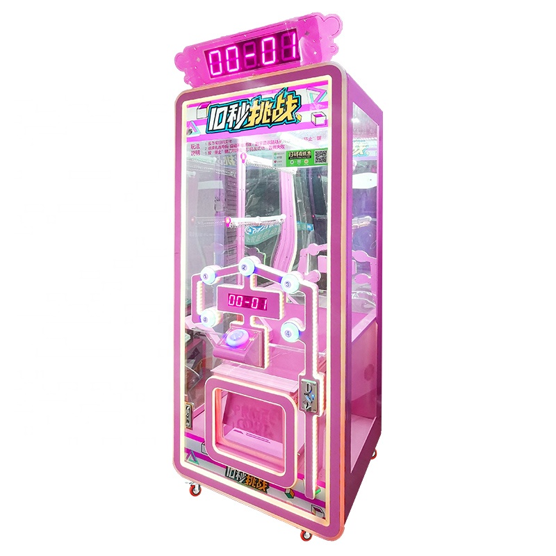 Colorful Design Crane Machine Toys Ten Seconds Challenge Claw Crane Coin Operated Games