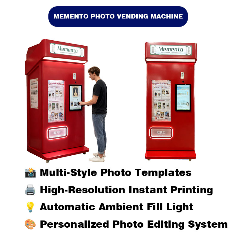 NINIX Coin Operated for Self Service Printing Booth with 110/220V Power for Mall Arcade Entertainment Commercial Use