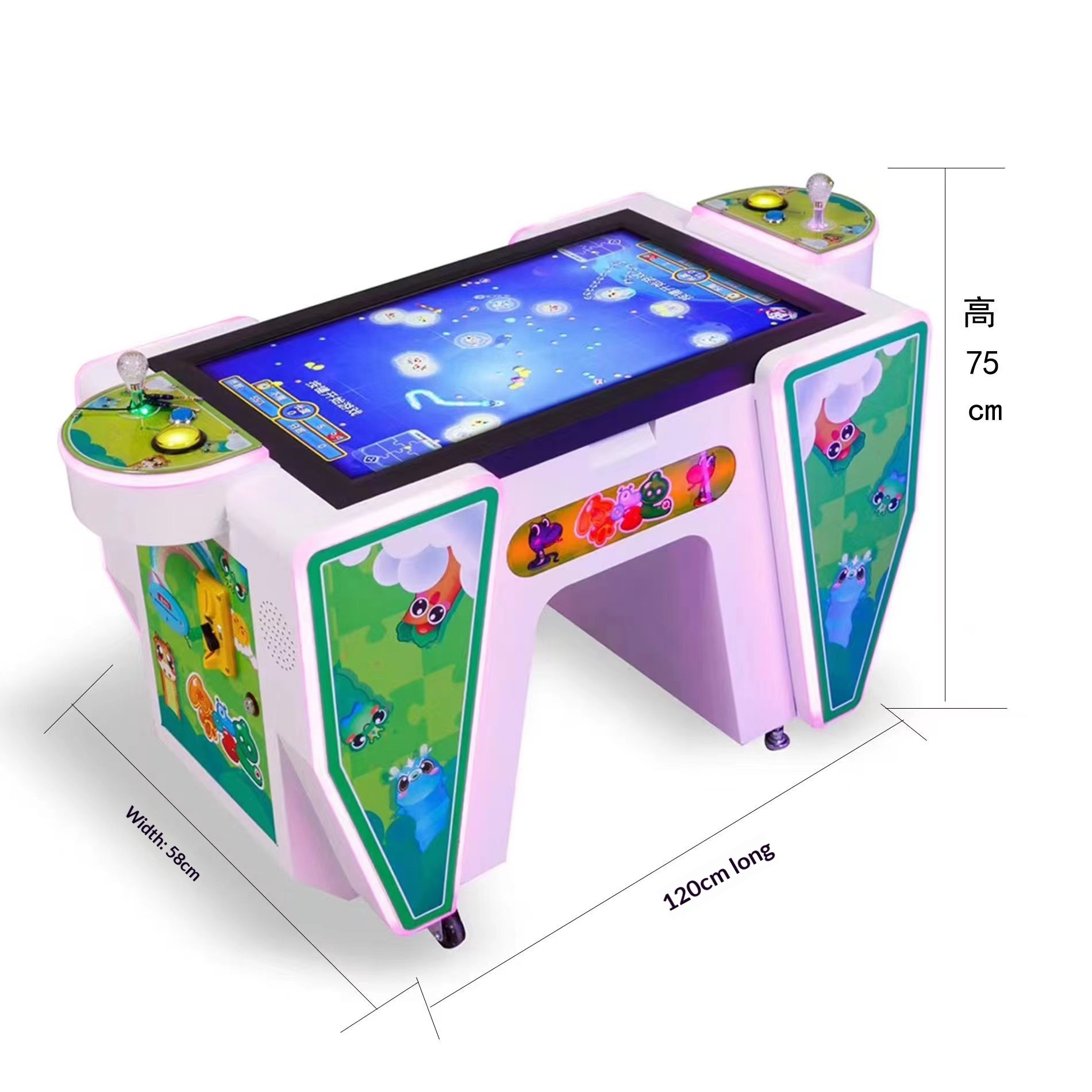 Cute Kids Family Series Children's Double Player Electronic Small Robot Fighting Gyroscope Snake Game Arcade Equipment for