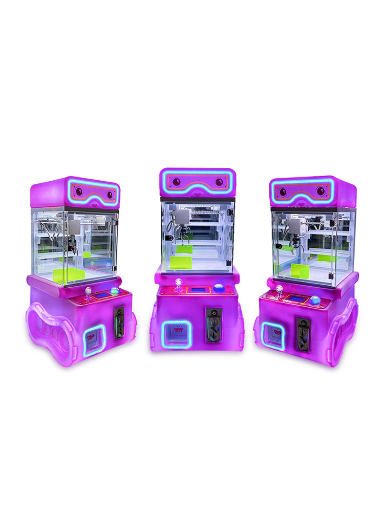 2025 New Model Mini Arcade Claw Machine Coin-Operated Candy Keychain Capsule Game Toy New Type English Language Metal Plastic