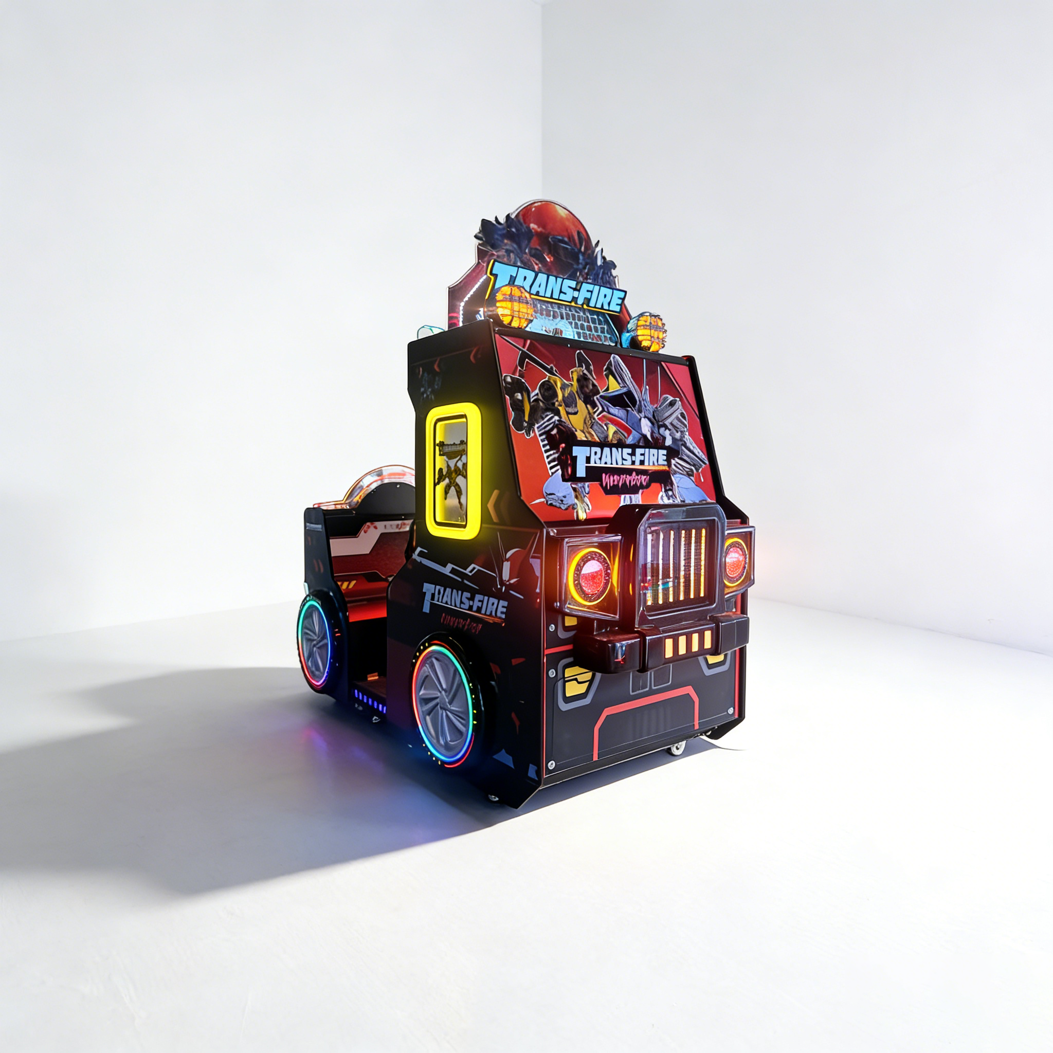 Turbo Race Car-Shaped Commercial Arcade Racing Game Machine Neon LED Lighted Immersive Interactive Entertainment Equipment Game