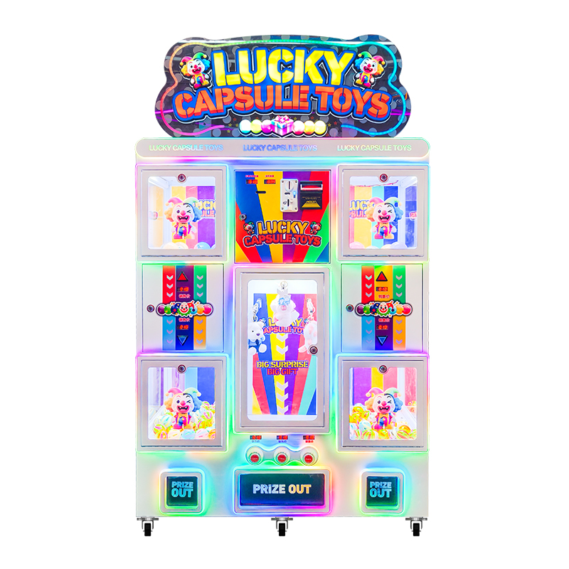 Lucky Capsule Toys Multi-Compartment Commercial Vending Machine Colorful LED Lighted Automatic Toy Dispensing Equipment Metal