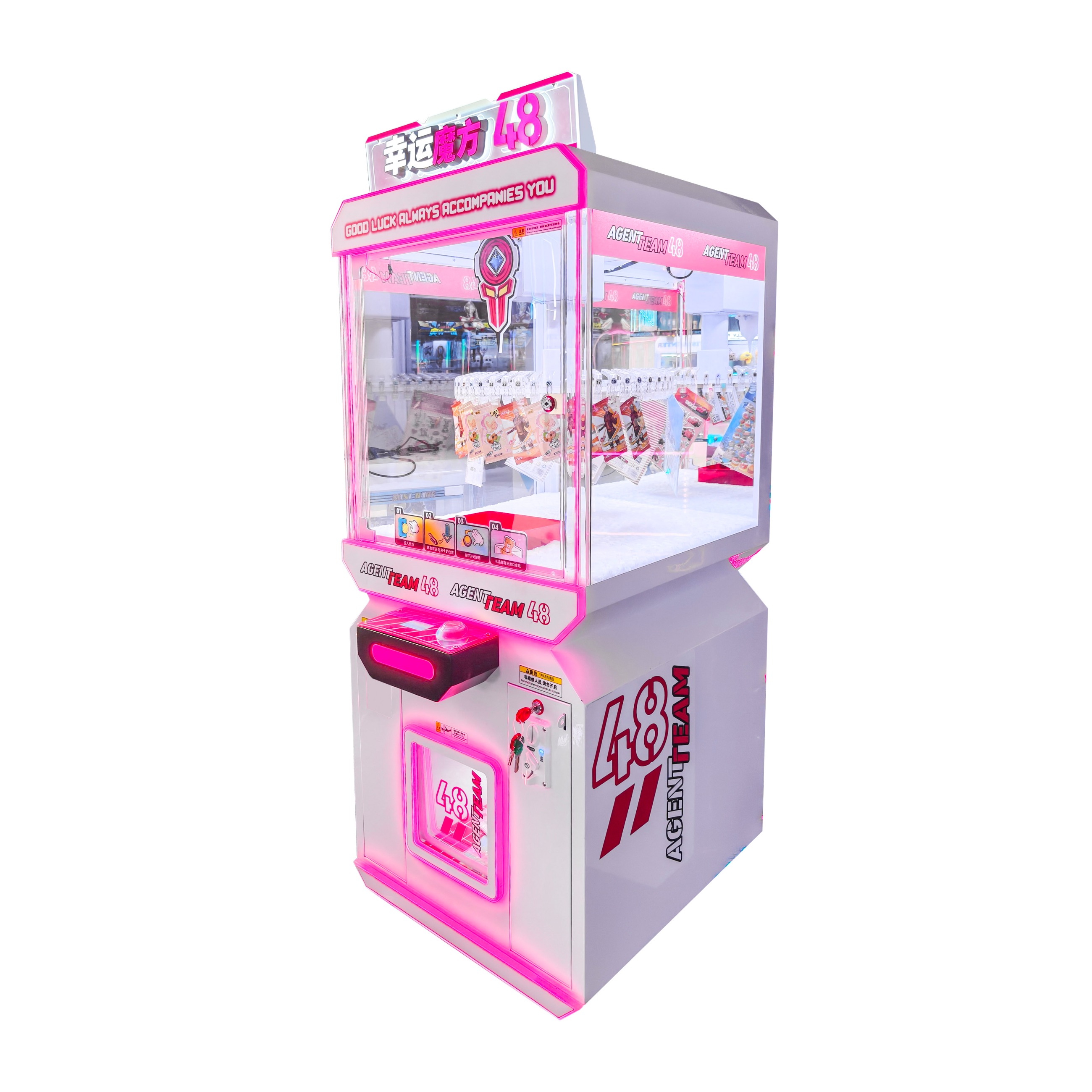 Large Single-player Coin-operated Crane Machine Arcade Game with 1 Year Warranty
