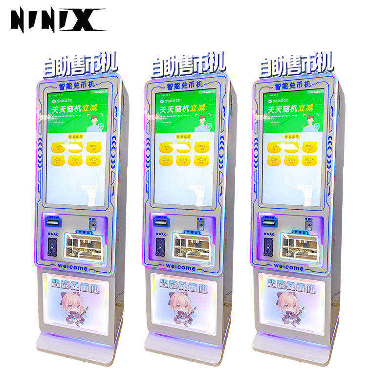 Automatic Coin-Pushing Machine Metal Construction 6 Years Old Arcade Game Token Exchange Device US Plug Model NINIX-5646 Bear