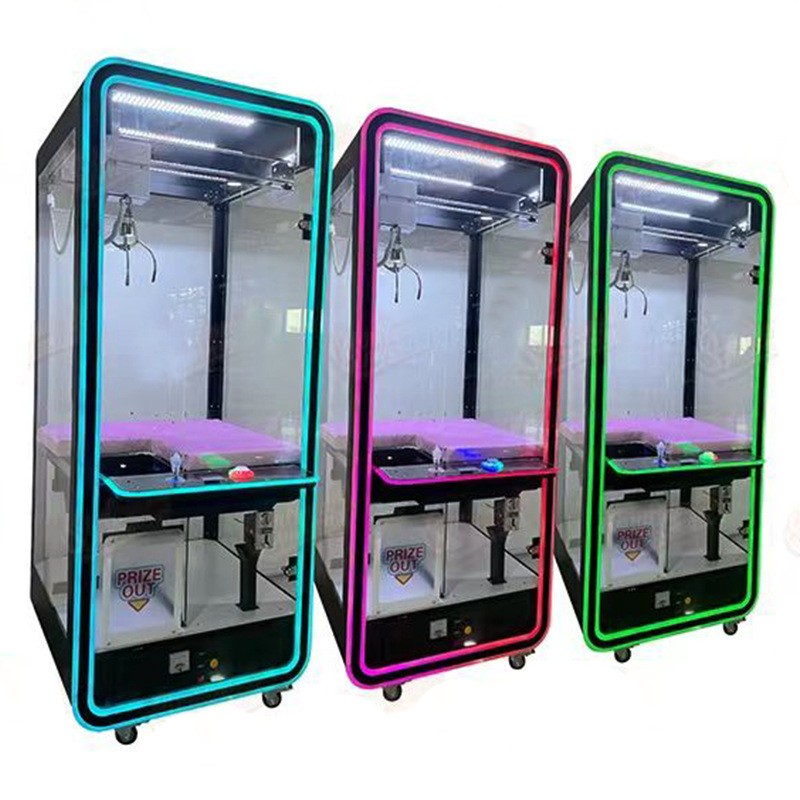 High-Tech Interactive Claw Crane Machine Transparent Glass Design for Arcade Centers & Amusement Parks Prize Attracts Customers