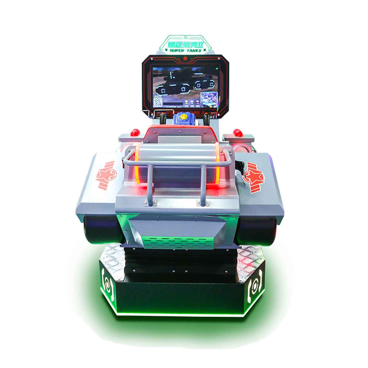 Ninix Mecha-Styled Commercial Interactive Arcade Game Machine Stainless Steel Metal Neon Lighted Immersive Entertainment
