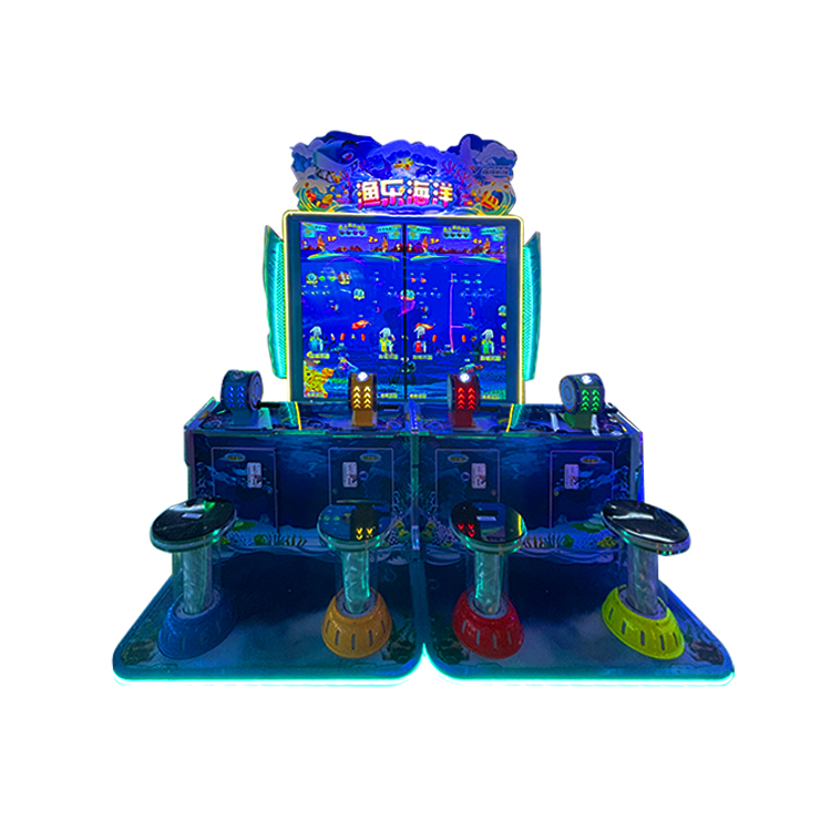 Game Center Large Fishing Lottery Machine Portrait Four-Person Fishing Game Machine with Seat Lottery Redemption Game