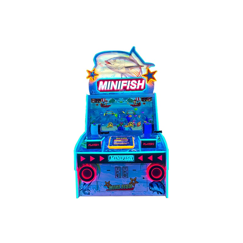 Ocean Theme Mini Fish Arcade Shooting Game Machine Kids Ticket Redemption Interactive Fishing Simulator Coin Operated Equipment