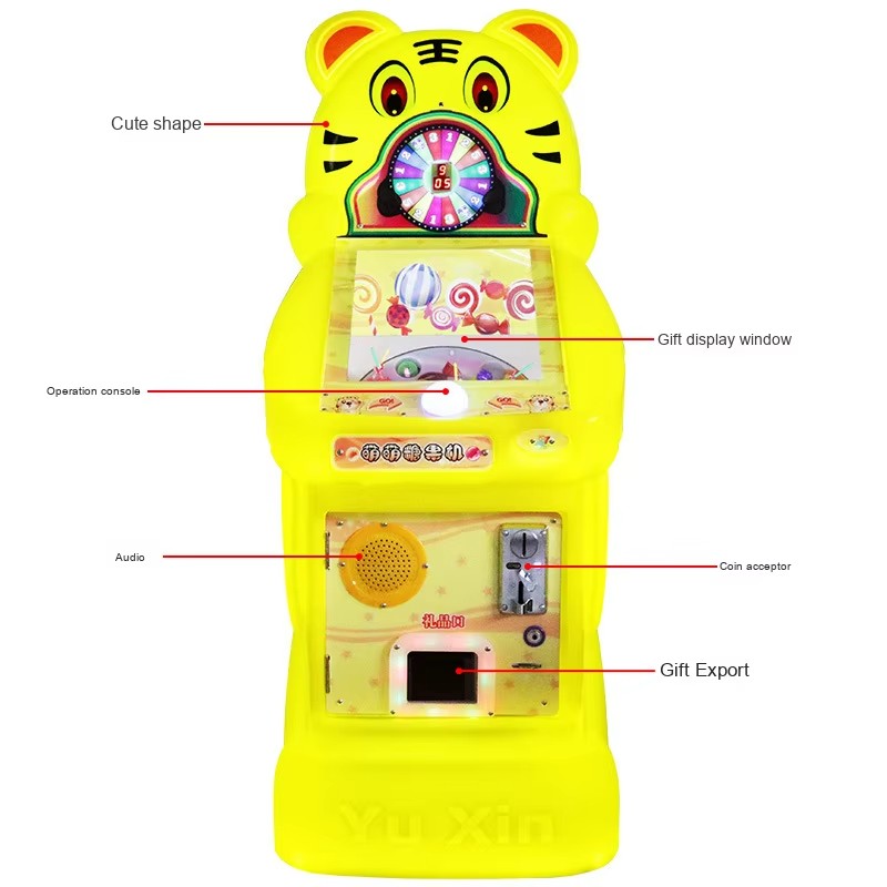 Bear-shaped Coin-operated Children's Game Machine, Fun Interactive Games for Kids
