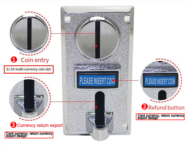 JY 936 Special Coin Machine Multi-Currency Game Consoles Attachment for Coin Receiver Foreign Doll Machine Coin  Machine