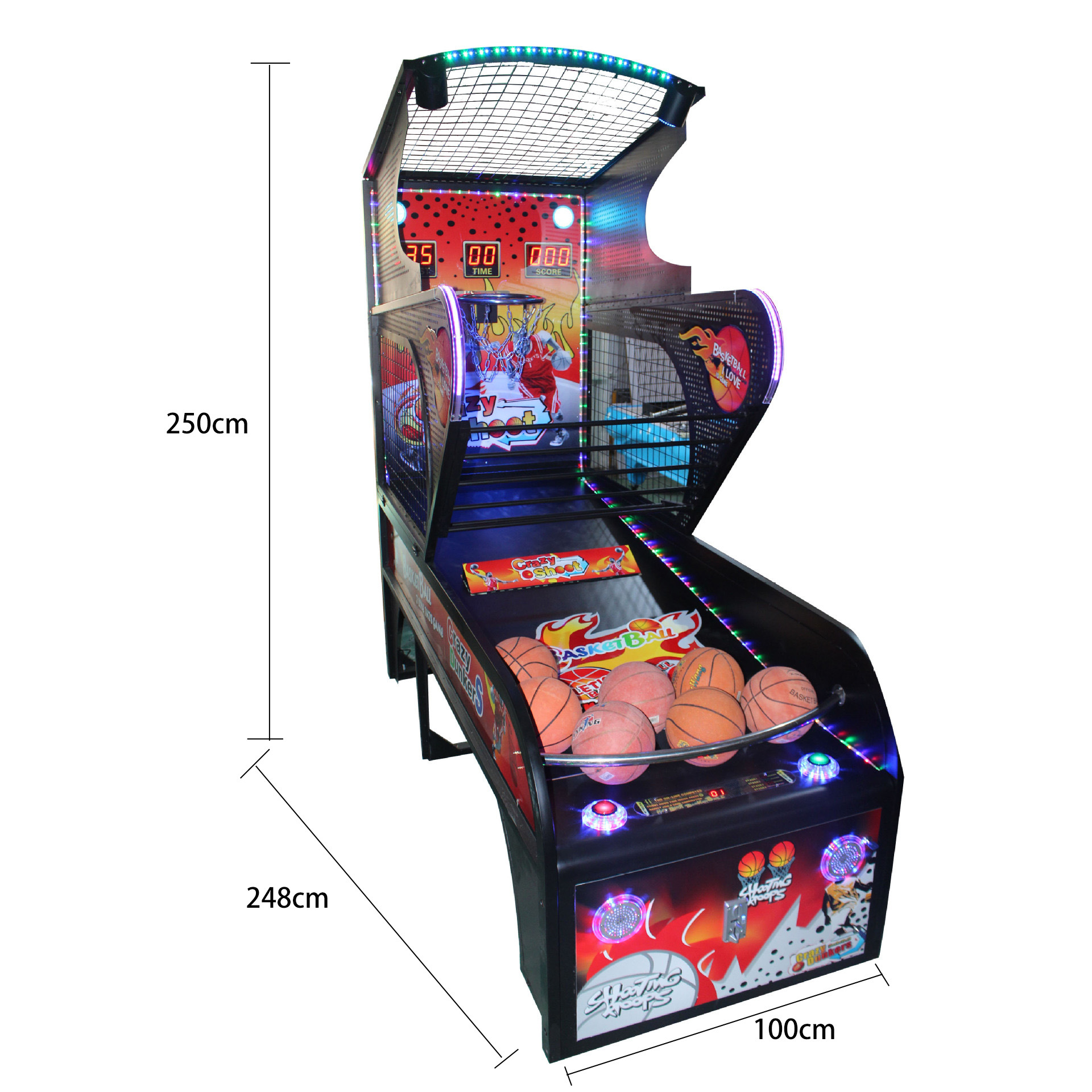 Adult Shooting Machine Arcade Game Equipment Coin Operated for Mall & Amusement Park Health & Fitness Single Person