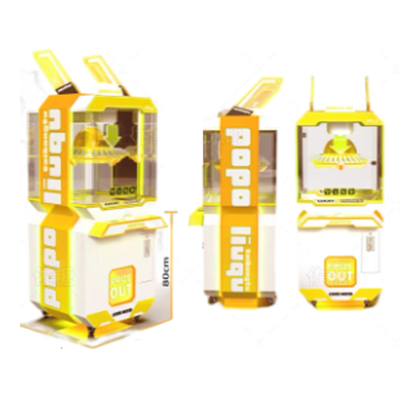 New Game Machine Plush Pile Brick Stacker Clip Award Game Machine Rotary Clip Paper Card Skill Game Claw Machine