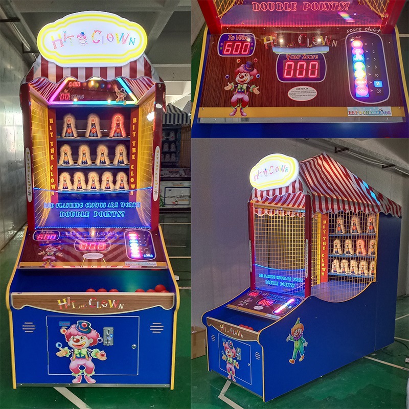 Large Indoor Pitching Machines Coin-Operated Game Carnival Lottery Machines for Children's Playhalls Durable Metal English
