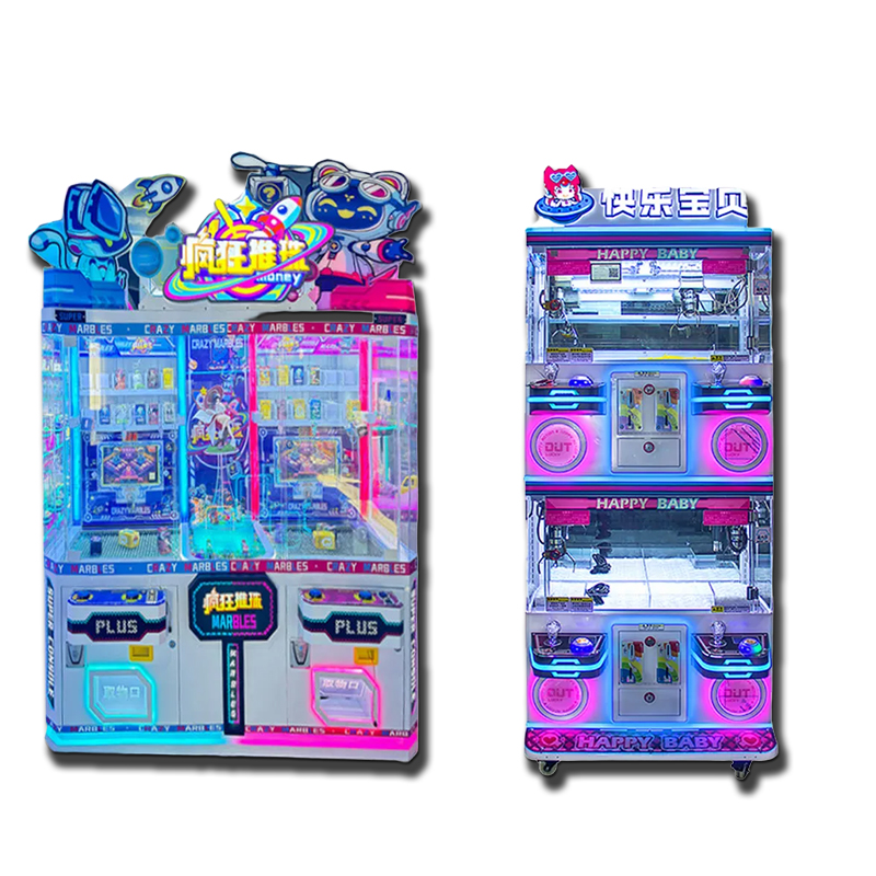 Most Popular Customizable Children's Arcade Crane Machine Cool Light Claw Game Console in English