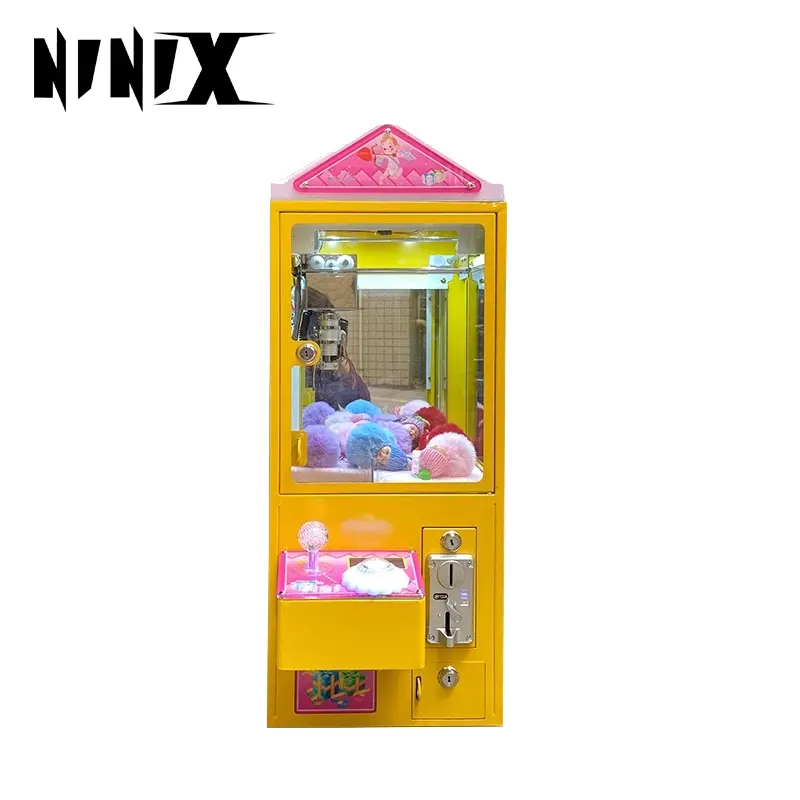 Mini Claw Coin Pusher Small Plush House Toy Crane Machine Keychain Arcade Gachapon for Family Prizes and Child Commendation