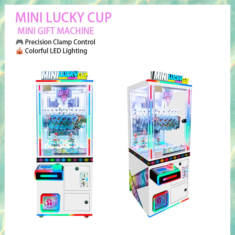 Ninix Mini Lucky Clip Claw Machine | Precision Clip Control Arcade Prize Machine Dynamic LED Lighting Metal Construction for