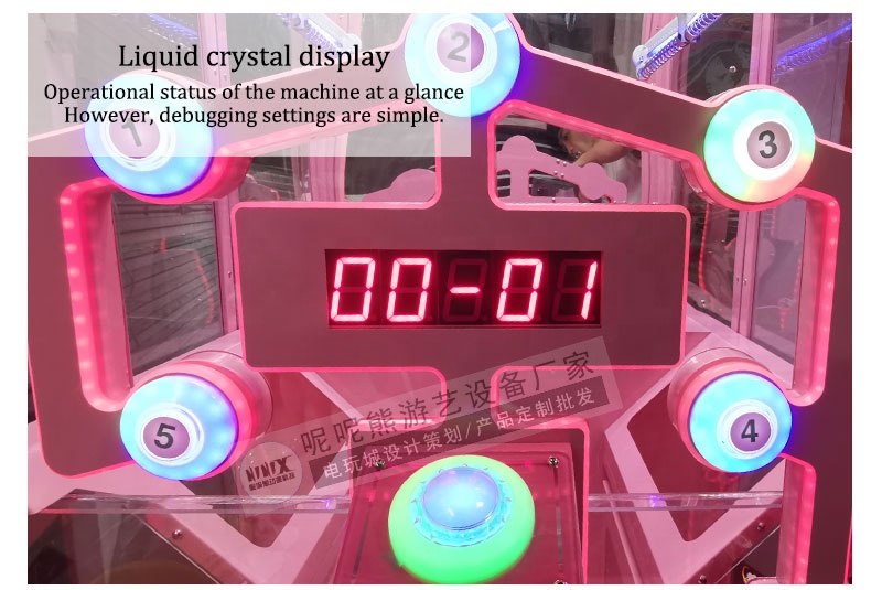 Colorful Design Crane Machine Toys Ten Seconds Challenge Claw Crane Coin Operated Games