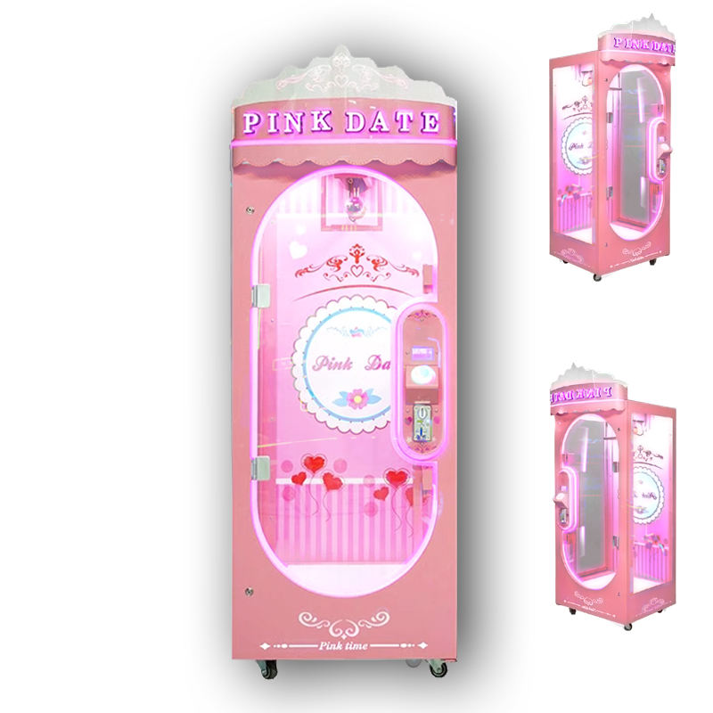 Wholesale Scissors Doll  Machine Crane Claw Cut Rope Claw Machine  Prize Pink Date Toy Cutting Game Machine