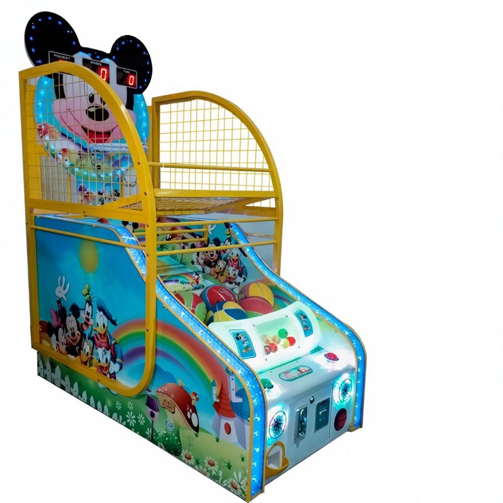 Children's Basketball Shooting Arcade Machine Commercial Coin-Operated Game New Cartoon Basketball Machine Double Player