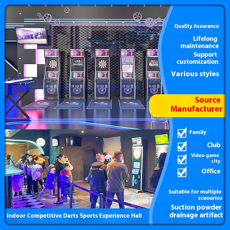 Coin Operated Electronic Dart Machine Arcade LED Soft Tip Darts Game Board for Bar Club Entertainment Center Amusement Hal