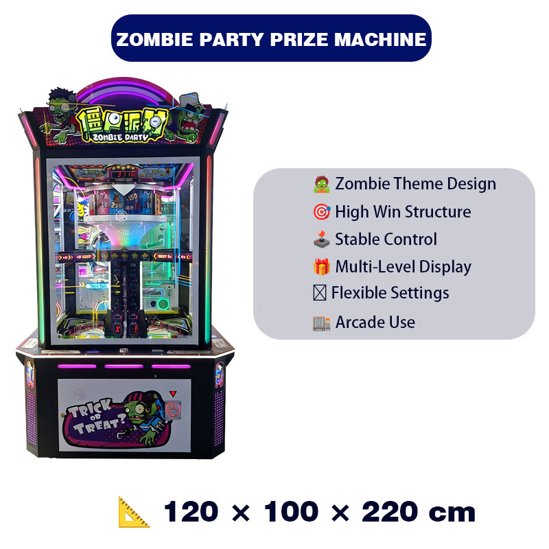 Zombie Theme Commercial Arcade Game Machine Metal Stainless Steel High Win Structure Multi-Level Display Entertainment Equipment