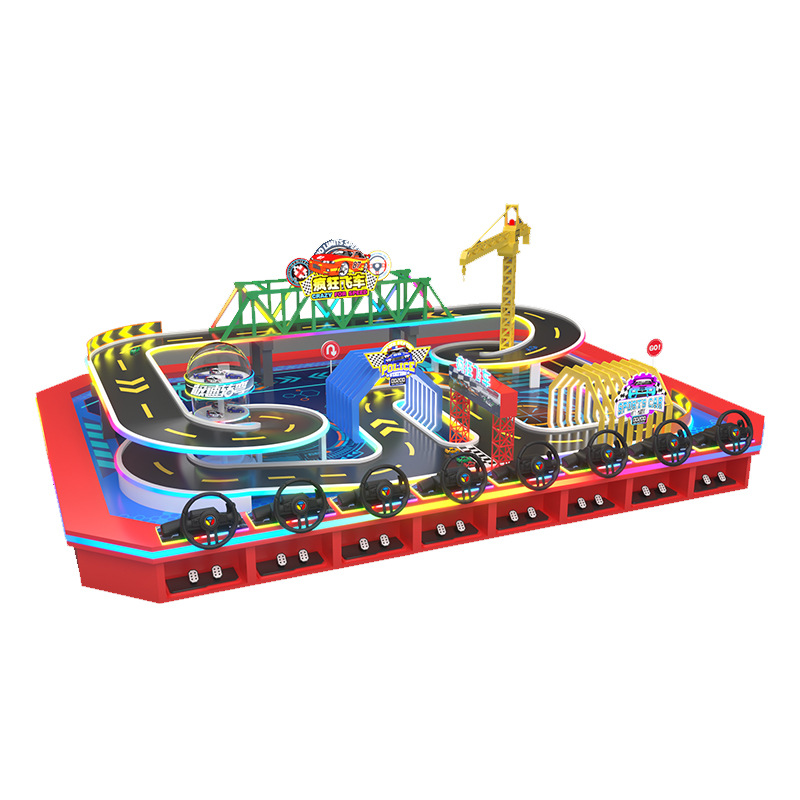 Special Mini Kart Racing Game Machine for Children Commercial Use Indoor Playground with 8 People Racing