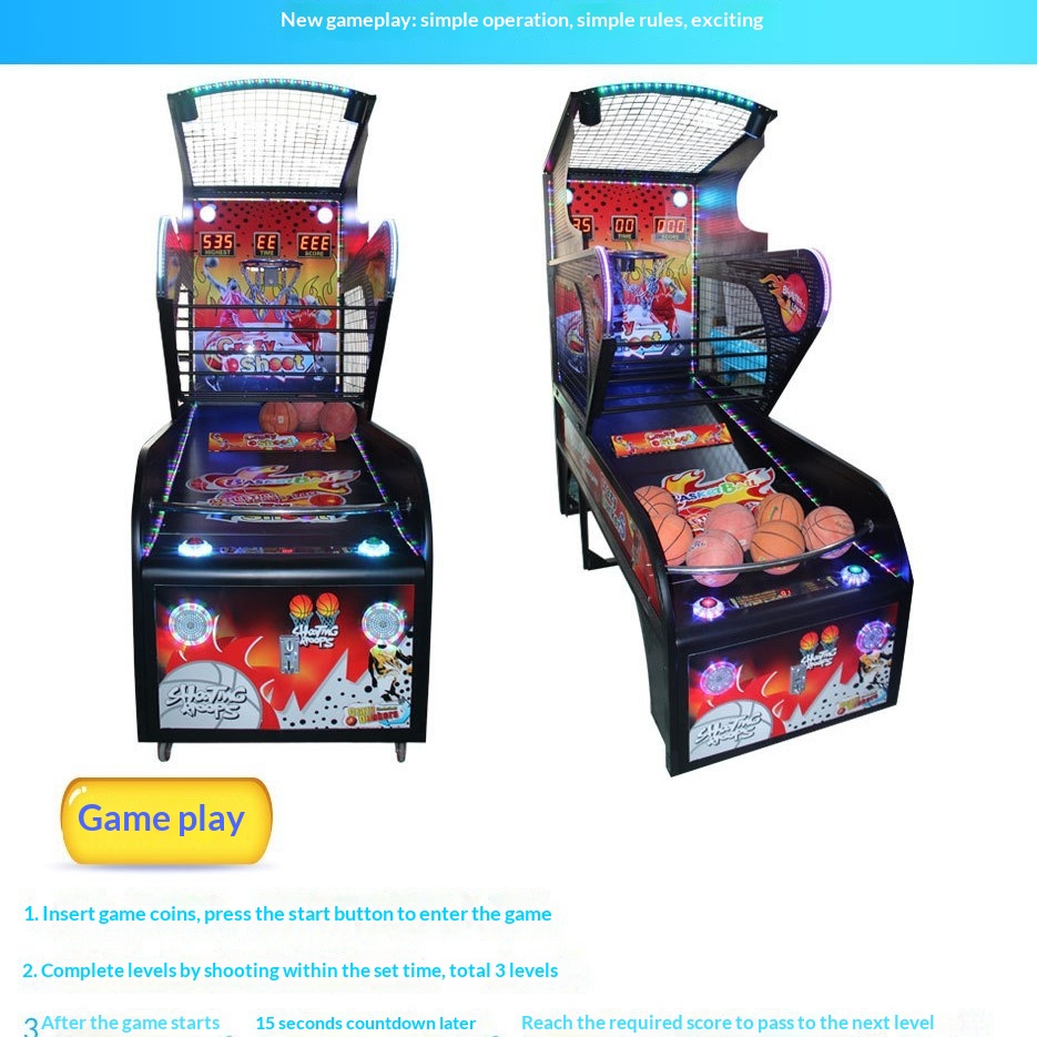 Adult Shooting Machine Arcade Game Equipment Coin Operated for Mall & Amusement Park Health & Fitness Single Person
