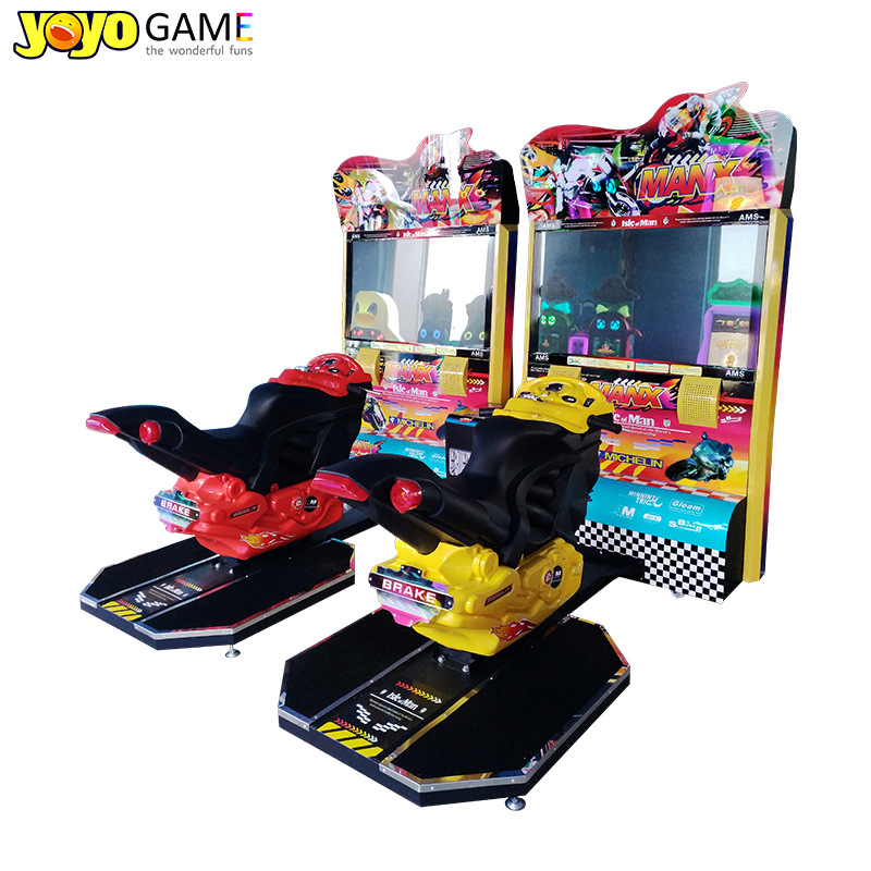 NINIX TT547 Motorcycle Racing Arcade Game Console Coin-Operated with Metal & ABS Plastic Construction 1-Year Warranty