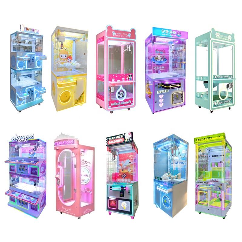 Rainbow Mini Crane Machine 8 Mini and Challenger Push Hand Forge Claw Stone Complement Prize They Type