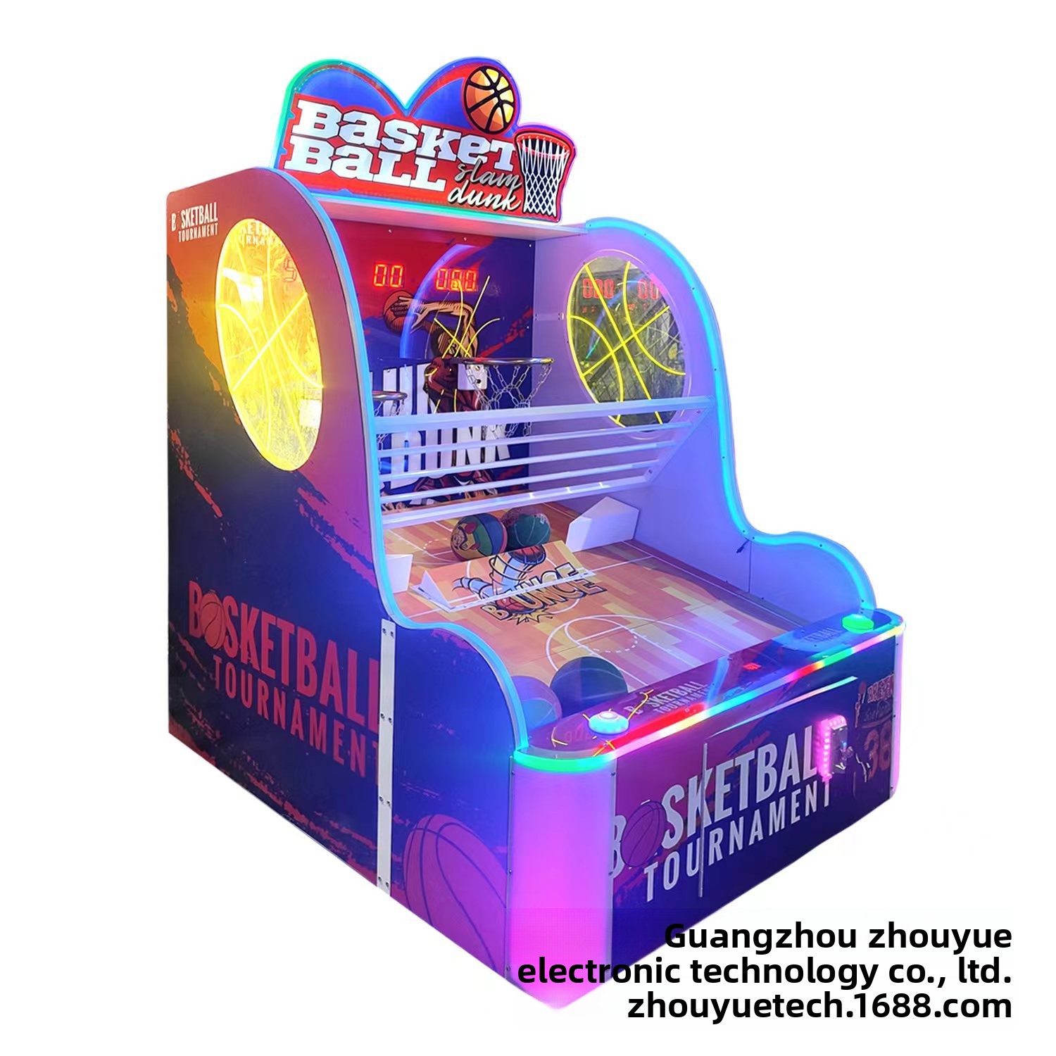 Children's Double Basketball Machine Wooden Box Acrylic Exercise Indoor Interactive Parent-Child Game Anime Arcade Entertainment