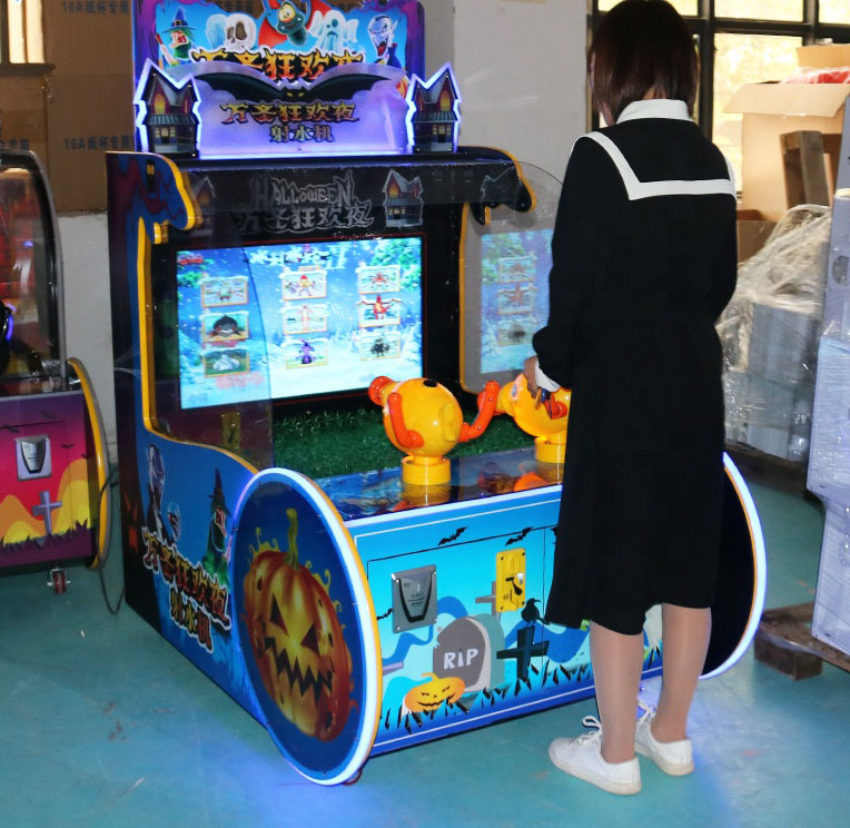 Interactive Two-Player Coin-Operated Shooting Game Machine Supplier's Children's Playground Tabletop Shooting Toy