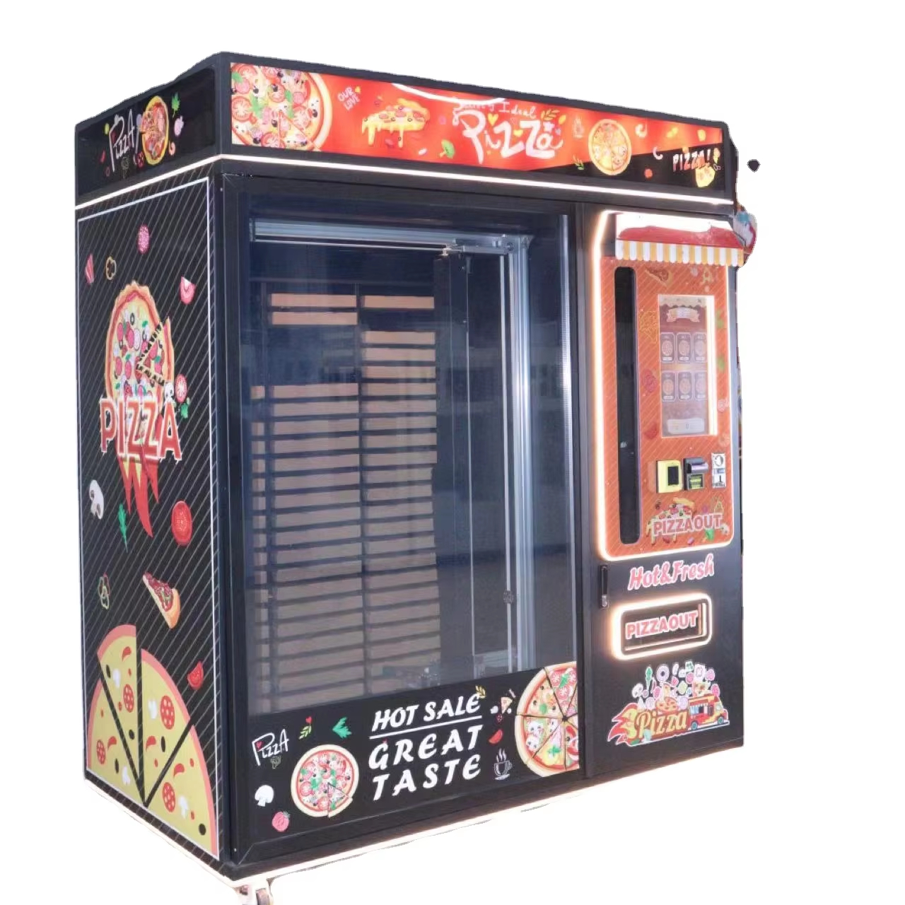 Convenient Self-Service Noodles Vending Machine Coin-Operated Buy Ramen Pizza for Sale