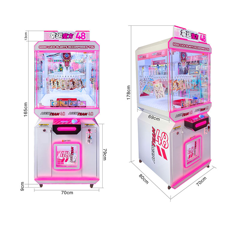 Large Single-player Coin-operated Crane Machine Arcade Game with 1 Year Warranty