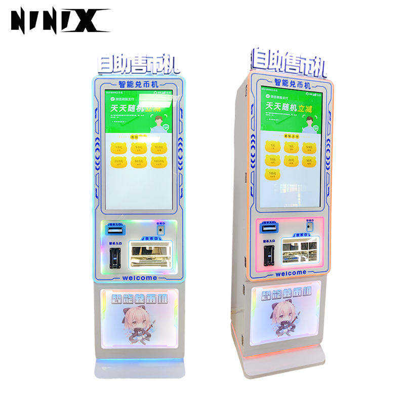 Automatic Coin-Pushing Machine Metal Construction 6 Years Old Arcade Game Token Exchange Device US Plug Model NINIX-5646 Bear